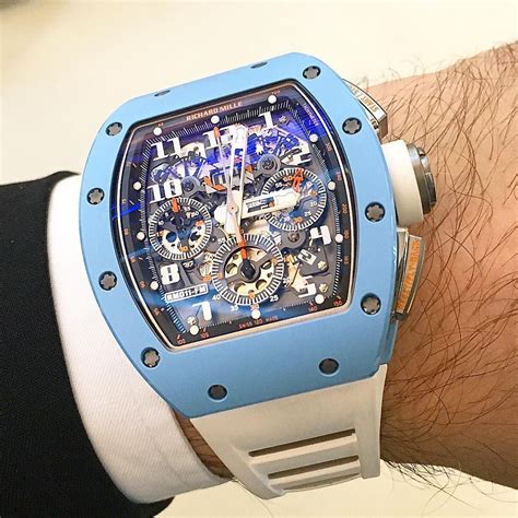 richard mille white and blue